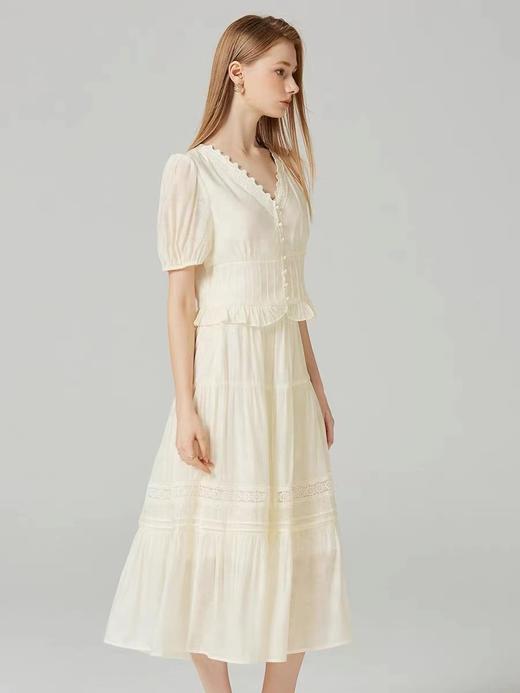 超美推荐（套装）v领25082花边设计感暗花套装女新款两件套-喜出 商品图3