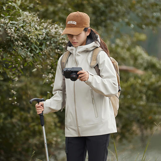 幸运鹿秋冬季情侣全热封户外保暖软壳衣3288 商品图3