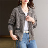 CC-26-8198翻领花线针织棒球服2024年秋季新款时髦拉链短款卫衣休闲毛衣外套 商品缩略图1