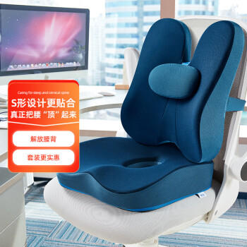 佳奥 坐垫腰部靠垫座椅腰垫办公室腰靠呵护背腰靠枕久坐神器屁垫椅垫 商品图3