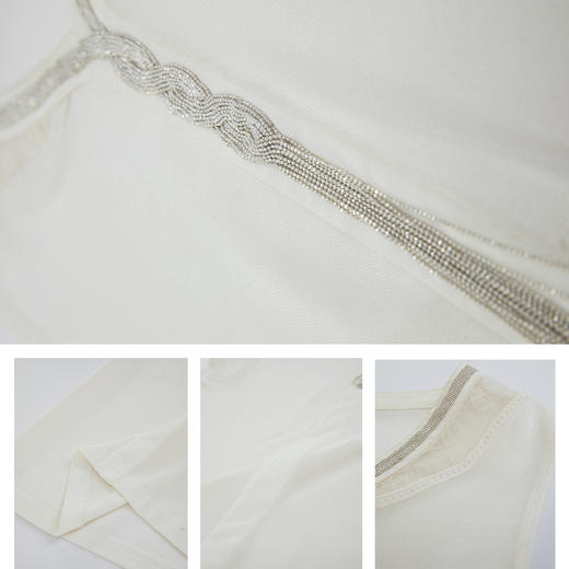 司歌醋酸V领背心知性百搭弹力修身针织T901085X 商品图4