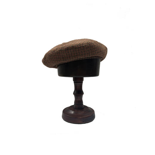 谜底格子贝雷帽女2024冬季新品复古风格纹时尚出游帽子244MQ1955 商品图0