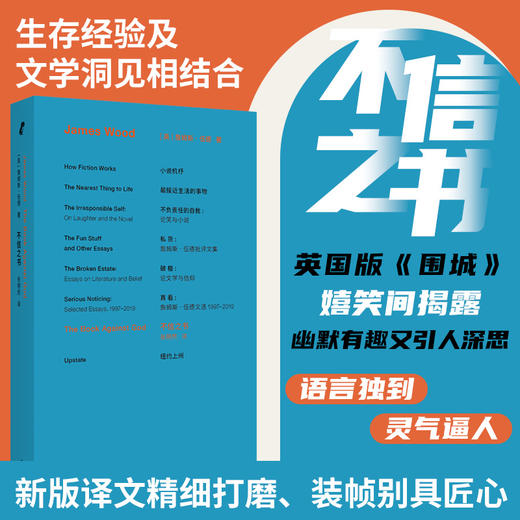 詹姆斯·伍德小说首作：不信之书([英]詹姆斯·伍德/著 张朔然/译) 商品图0