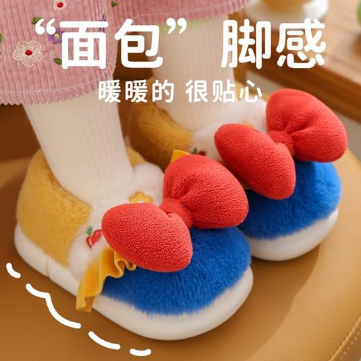 【可爱蝴蝶结包跟棉拖鞋】儿童棉鞋保暖加绒女童棉拖鞋包头宝宝毛毛鞋冬 商品图3