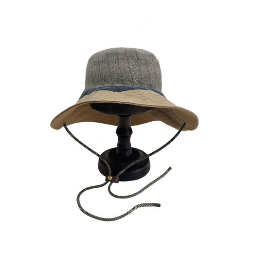 谜底渔夫帽女2024冬季新品复古风户外大帽檐可调节帽绳244MQ1954 商品图0