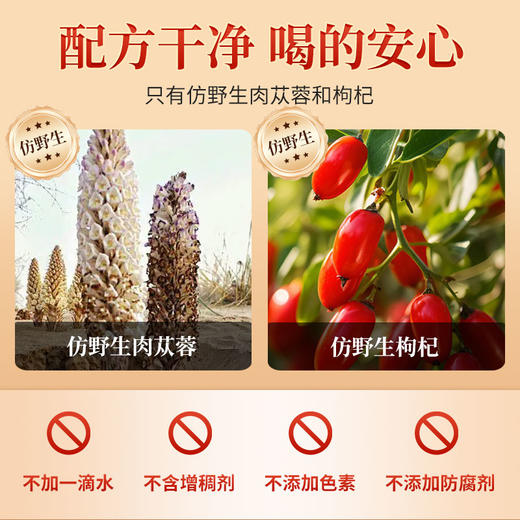 肉苁蓉枸杞原浆 鲜果鲜榨 滋补佳品 无添加无熏硫 独立包装10袋/盒 自用送礼 商品图3
