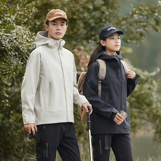 幸运鹿秋冬季情侣全热封户外保暖软壳衣3288 商品图0
