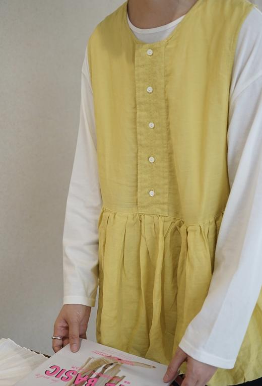 Gauze 亚麻肌理蓬蓬背心马甲 商品图8