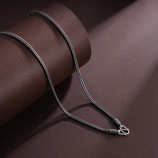 子佩集S925银仿古项链【YFXL026-22】【YFXL026-24】纯银素银22寸24寸2409 商品图4