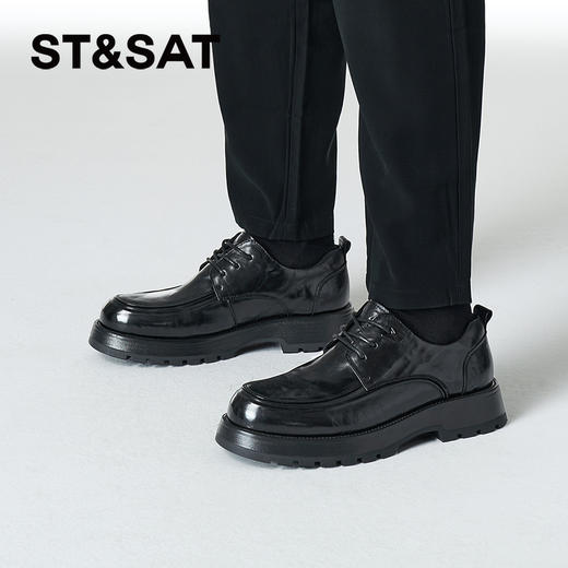 星期六男士英伦绅士舒适厚底正装皮鞋SSC3122012 商品图0