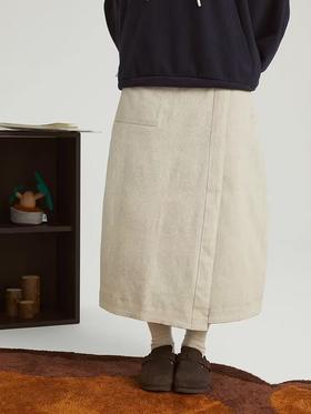 OADB/A32470A002/双面格子牛仔半身裙