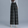 毛呢格纹裤休闲裤，时尚直筒裤长款女裤QYM- AZR-7017-Y 商品缩略图2