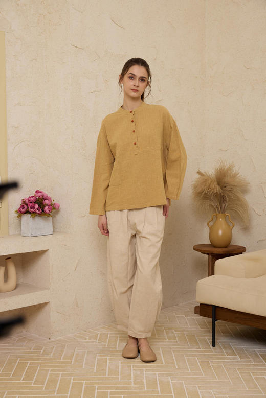 2024秋冬新款禅修系列上衣——甜荷 商品图5