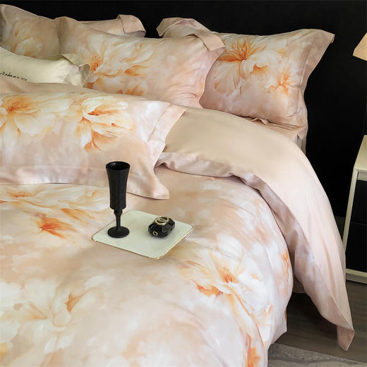 自然醒金太阳艾阳绒艾草天丝棉磨毛四件套轻奢印花被套裸睡床品KY 商品图5