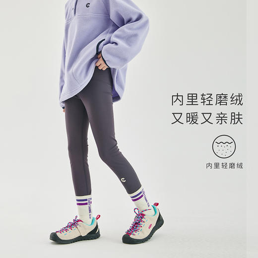 cicochild2024秋冬新款女童磨绒运动打底裤童装裤子高弹力长裤 商品图2