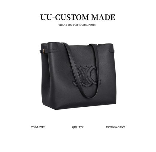 赛琳 CABASANAIS凯旋门标志粒面牛皮革托特包Tote包购物袋单肩手提包（CB） 商品图2