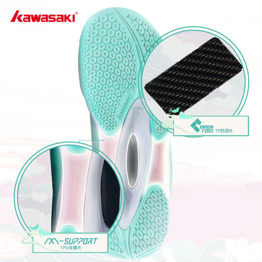 川崎 女款 羽毛球鞋 青花瓷 K1B41-A2301 商品图3