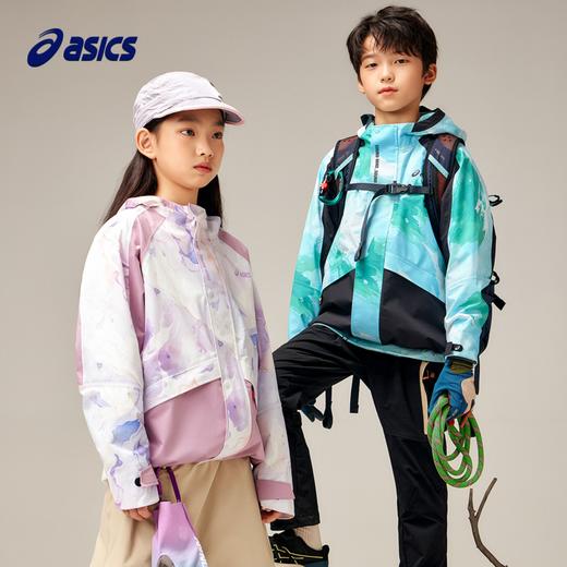 【商城同款】ASICS/亚瑟士童装秋季冲锋外套防水透湿印花冲锋夹克 商品图0