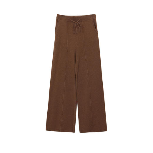 谜底柔暖毛织长裤女2024冬季新品慵懒风休闲高级阔腿裤244MZ1850 商品图4