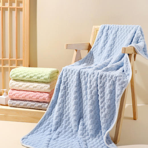 洁丽雅毛巾成人家用吸水不掉毛洗澡用情侣珊瑚绒大面巾洗脸毛巾女 商品图5