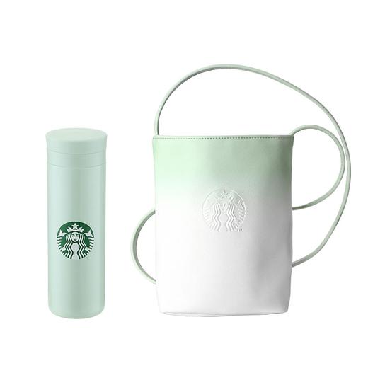 星巴克经典绿色款不锈钢杯配杯套套装325mL 商品图0