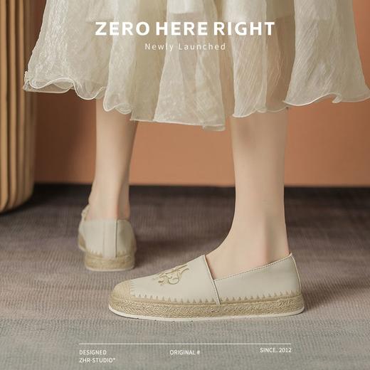 ZHR则则时尚中式刺绣渔夫鞋单鞋2024新款百搭气质女鞋一脚蹬 商品图8