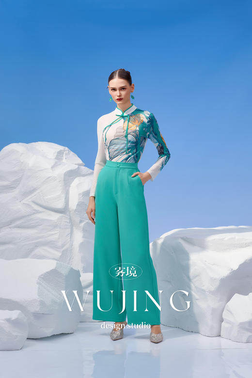 4202095 浑金白玉 定制定位印花上衣 雾境 商品图3