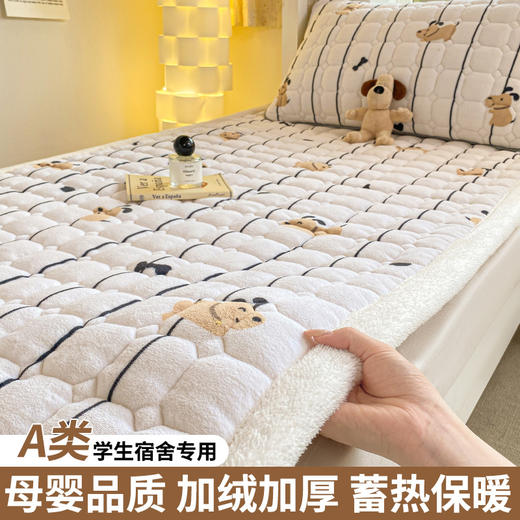 爆款加厚牛奶绒床垫学生宿舍夹棉床褥子垫榻榻米冬季保暖软垫批发 商品图9