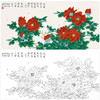 周彦生花鸟工笔画白描底稿《倾国姿容》横幅牡丹临摹勾线高清打印稿A671 商品缩略图0