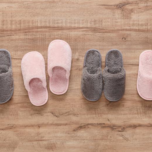 儿童素色毛绒拖鞋 商品图0