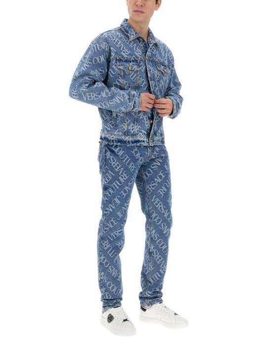 【超惠秒】Versace 范思哲 男士针绣字母logo弹棉牛仔休闲外套 11798 商品图6
