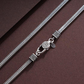 子佩集S925银【粼波】项链【YFXL039】纯银仿古2409