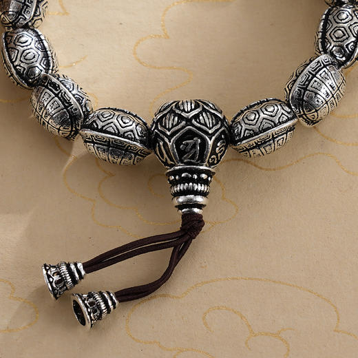 子佩集S999银【如愿以偿】手串【YH0821002】纯银仿古15*12mm手链2409 商品图2