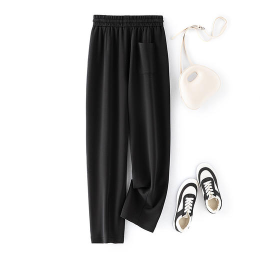 【特惠不退换】白色休闲裤女运动裤宽松香蕉裤卫裤秋季高腰莫代尔镰刀裤九分裤    WSFS-WS-606 商品图3