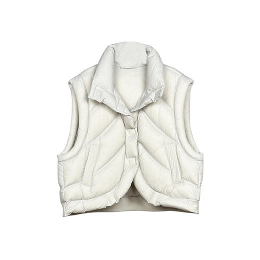 谜底短款羽绒马甲女2024冬季新品立领轻盈保暖百搭马夹244MY1465 商品图4