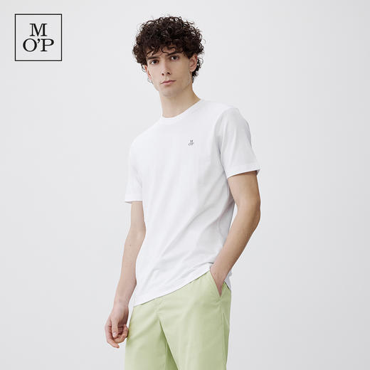 Marc O'Polo/MOP 夏季新款圆领水柔棉透气吸汗纯色短袖T恤男 商品图0