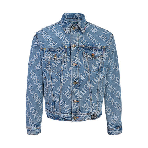 【超惠秒】Versace 范思哲 男士针绣字母logo弹棉牛仔休闲外套 11798 商品图0