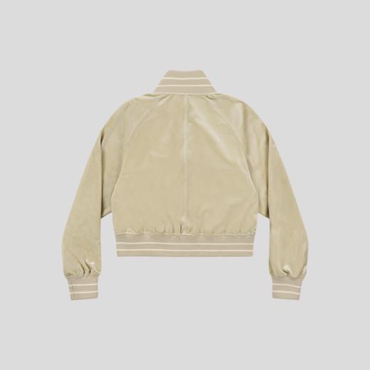 GOODBAI athletic学院贴布绣丝绒高领拉链外套 商品图4