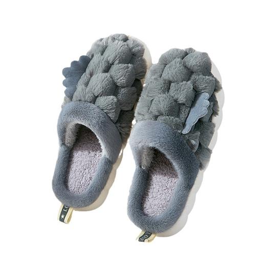 【享受云端的安心舒适】冬季可爱毛绒棉拖鞋卡通室内外穿居家居情侣款保暖舒适加绒月子鞋 商品图4