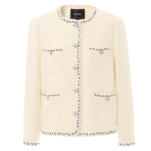 EITIE爱特爱冬季新款精致气质高级感经典小香风直筒显瘦短款外套D2403411 商品图5