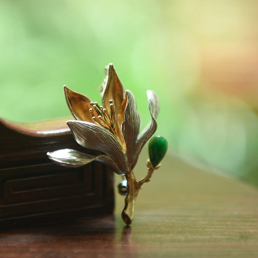 ｢玉兰含章｣ 胸针、吊坠两用 商品图0