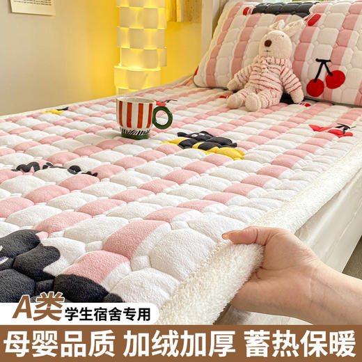 爆款加厚牛奶绒床垫学生宿舍夹棉床褥子垫榻榻米冬季保暖软垫批发 商品图13