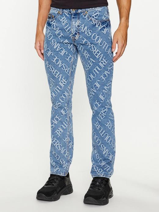 【超惠秒】Versace 范思哲 男士针绣字母logo弹棉牛仔休闲长裤 11780 商品图0