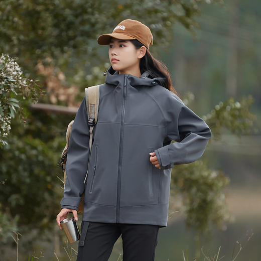 幸运鹿秋冬季情侣全热封户外保暖软壳衣3288 商品图4