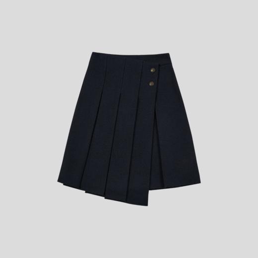 GOODBAI 学院风一片式不对称半身裙 商品图1