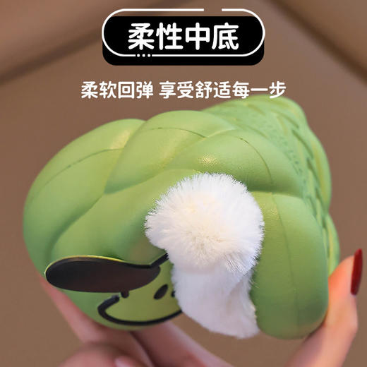 【儿童可爱保暖加绒防水棉拖鞋】冬季男女童中小童防滑宝宝居家毛拖鞋 商品图2