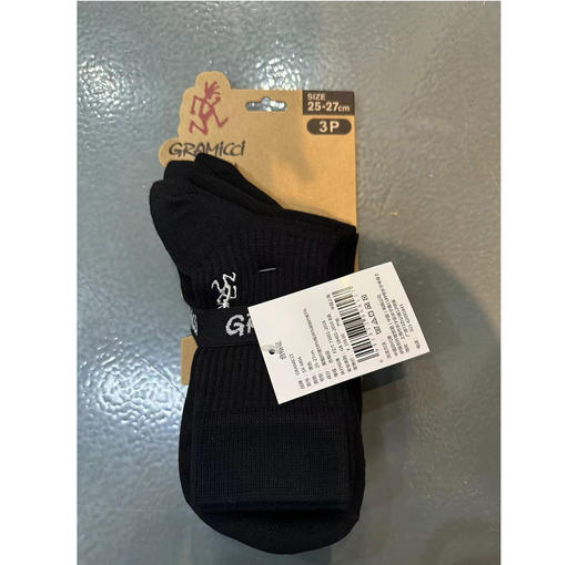 GRAMICCI小野人 男款棉质三双装运动袜休闲袜BASIC CREW SOCKS 商品图1