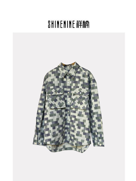 T439725355拼色格纹衬衫外套 商品图2