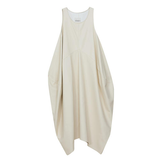 谜底背心式连衣裙2024冬季新品文艺复古不规则长裙无袖244GL1693 商品图4