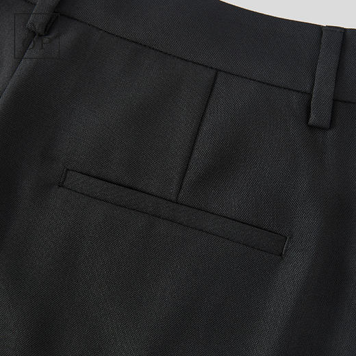 Marc O'Polo/MOP 夏季新款黑色直筒宽松简约褶皱休闲长裤女士 商品图3